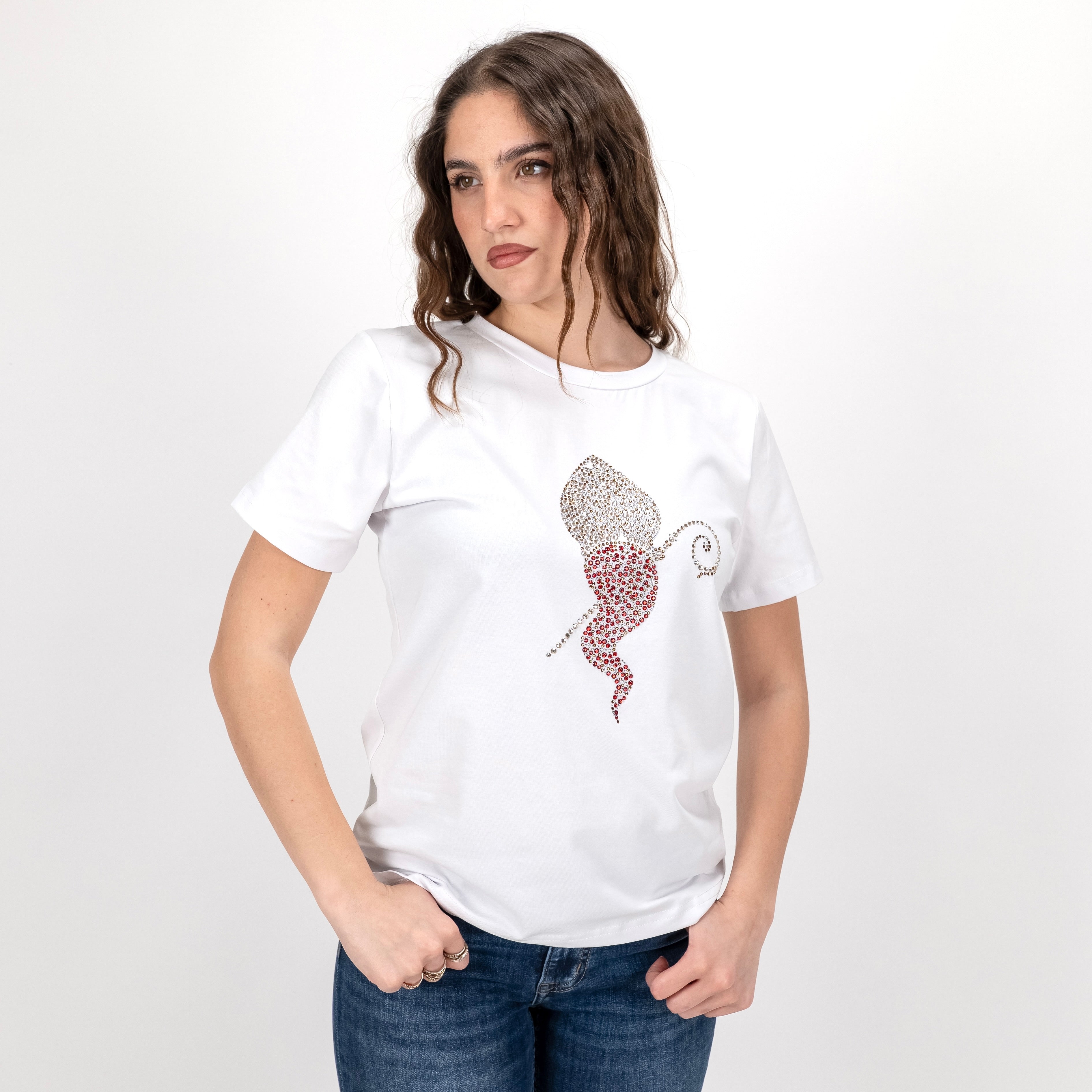 JETAIME T-SHIRT HORN STRASS SAN GENNARO