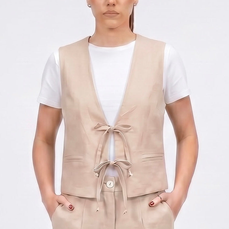 SOUTHLAB GILET CREPE NODI