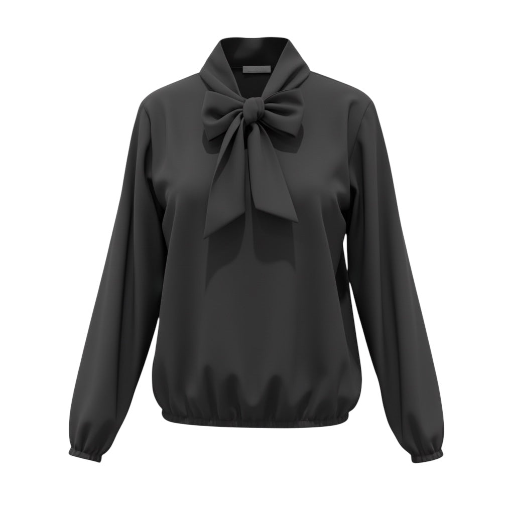 SARTORIA BLUSA FIOCCO NERO