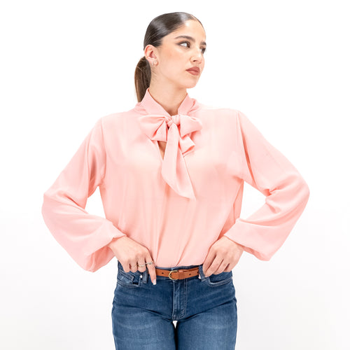 Blusa Fiocco Pesca – Sartoria Capresi
