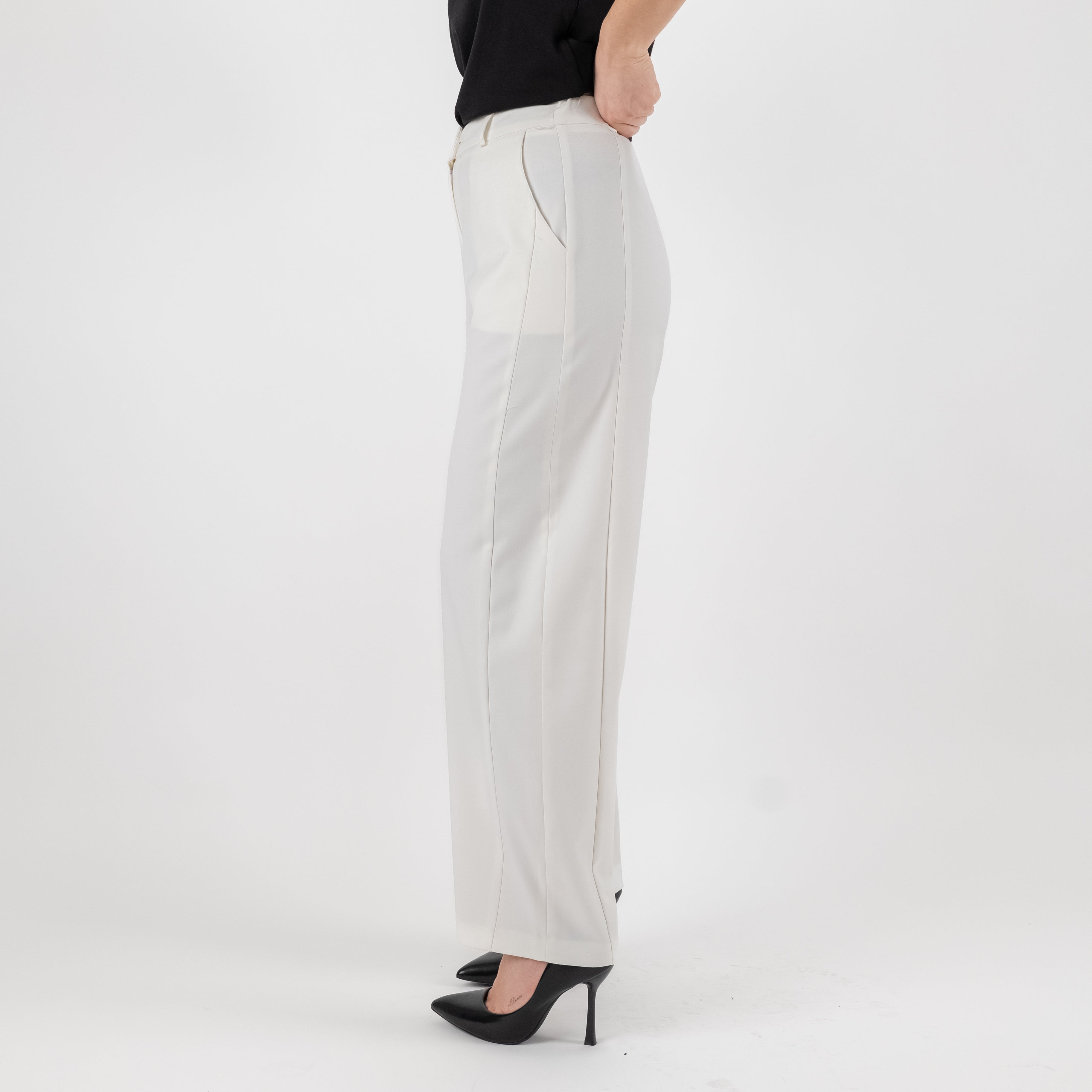JETAIME PANTALONE BARREL WOOL OFF WHITE