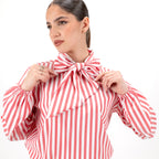 SARTORIA BLUSA FIOCCO STRIPE