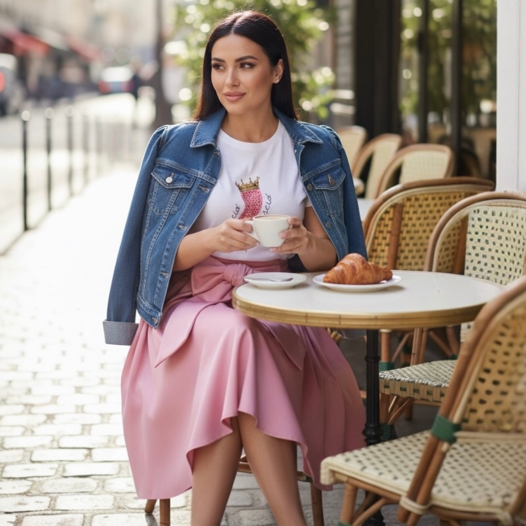 SARTORIA GONNA ECOLE ROSA