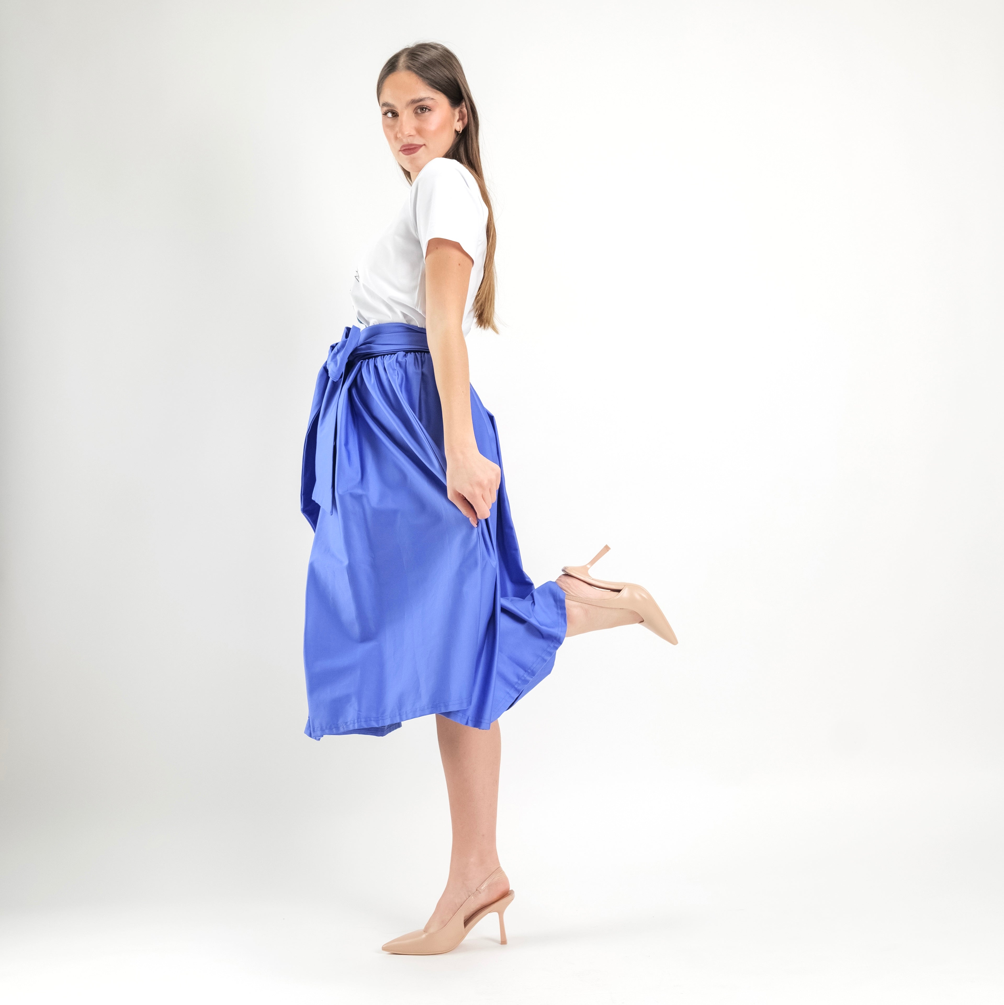 SARTORIA GONNA ECOLE BLU LAVANDA