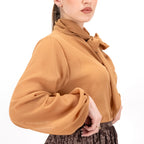 SARTORIA BLUSA FIOCCO RUGGINE