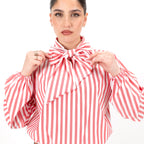 SARTORIA BLUSA FIOCCO STRIPE