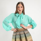 SARTORIA BLUSA FIOCCO MENTA