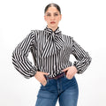 SARTORIA BLUSA FIOCCO STRIPE