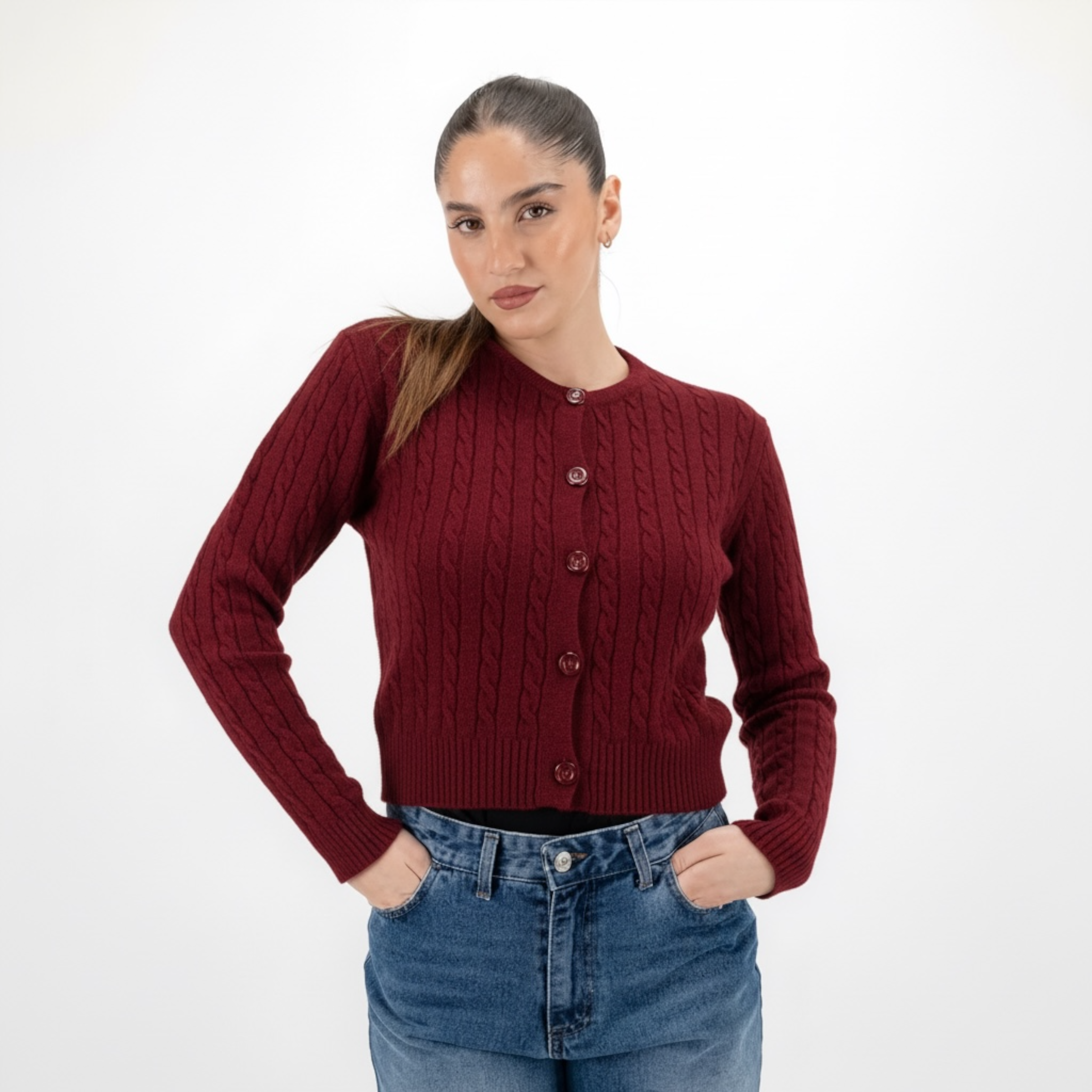 SOUTHLAB CARDIGAN RALPH BORDEAUX