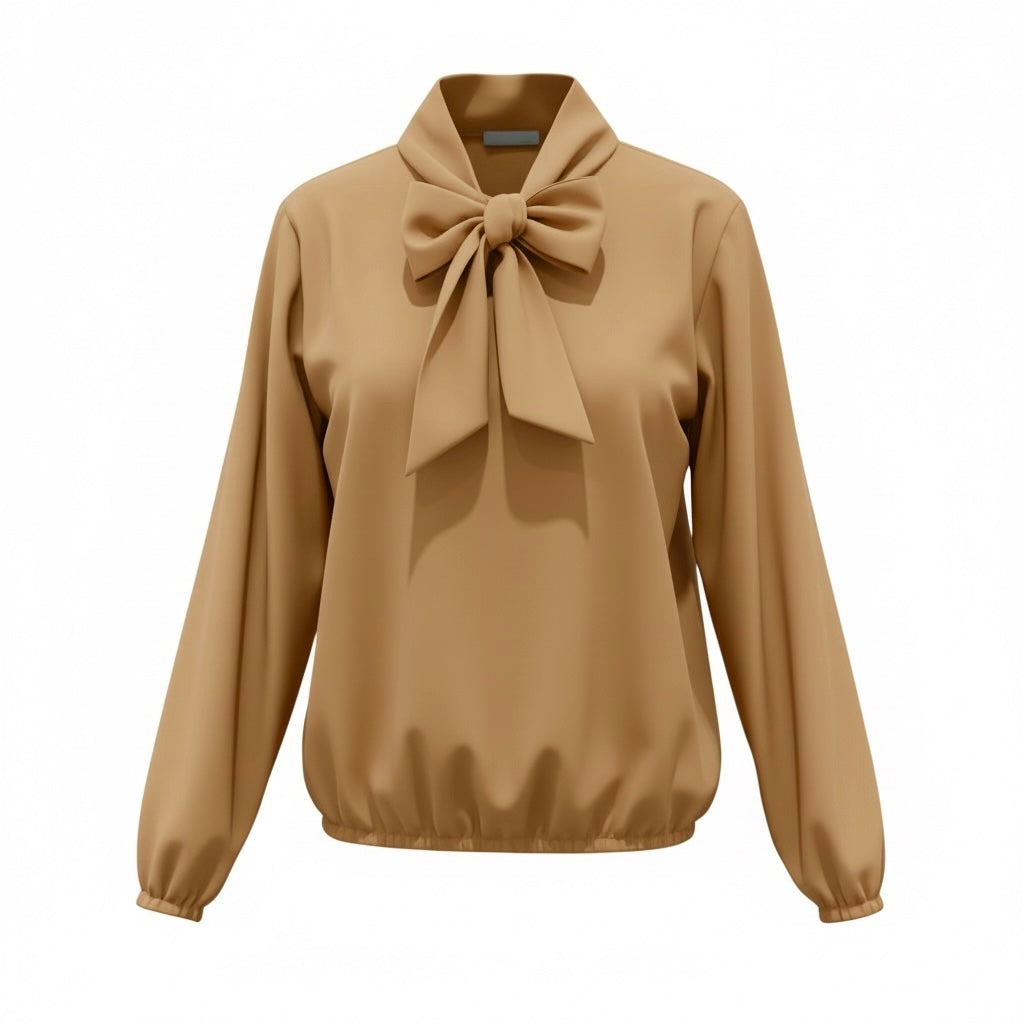 SARTORIA BLUSA FIOCCO CAMEL