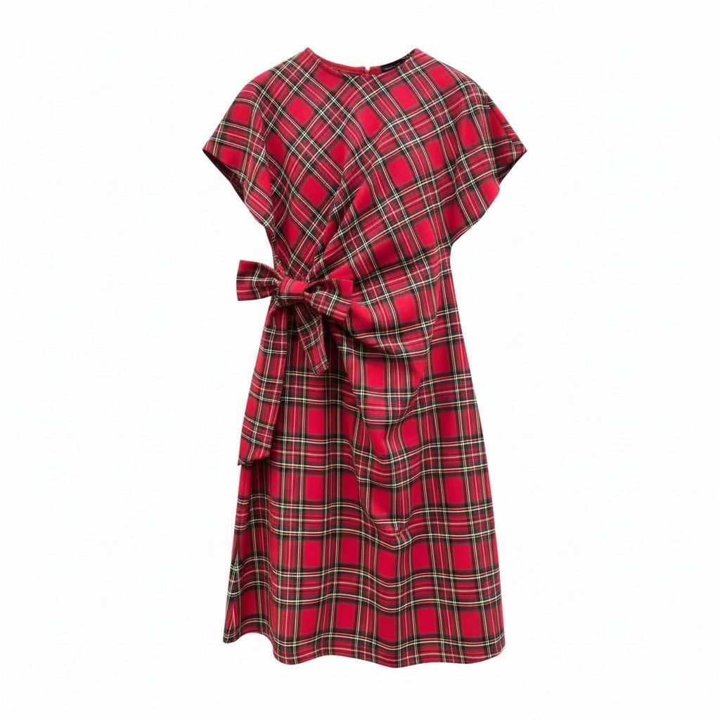 SARTORIA ABITO NODE TARTAN ROSSO