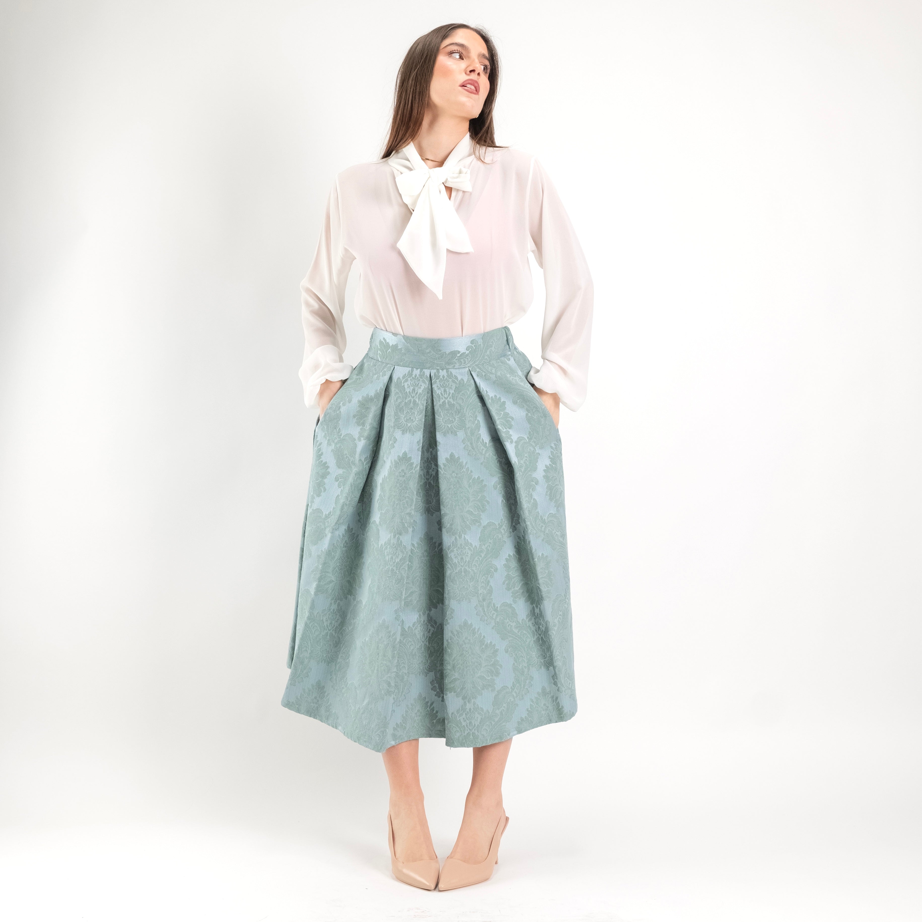 SARTORIA GONNA DAMASCO MENTA