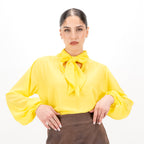 SARTORIA BLUSA FIOCCO GIALLO