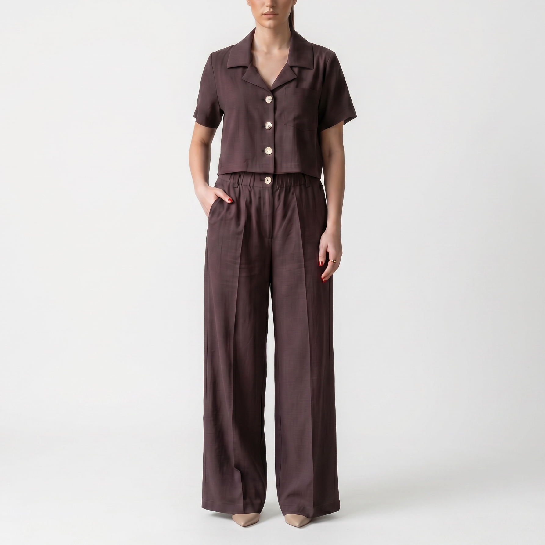 SOUTHLAB GIACCA CROP CREPE