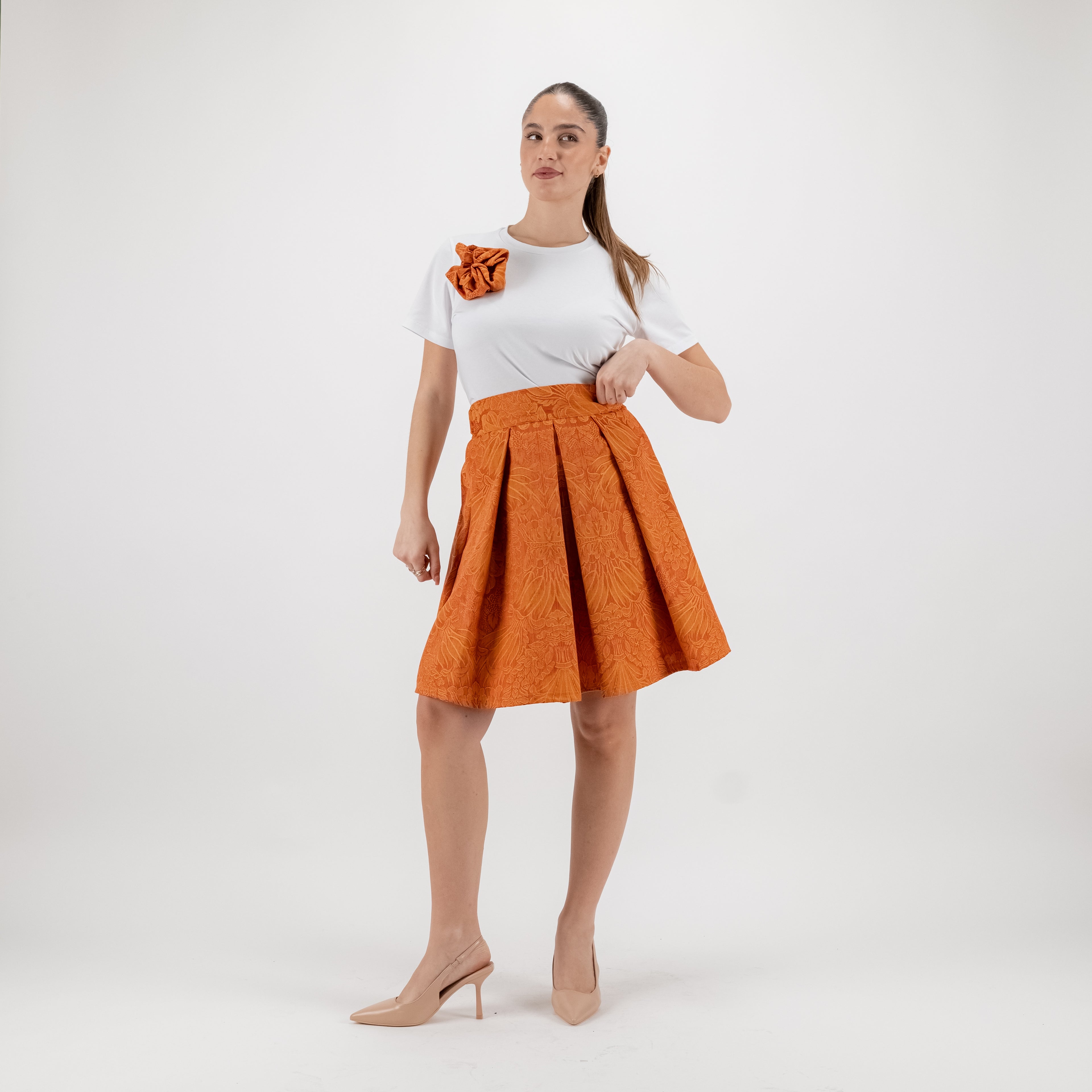 SARTORIA MINI DAMASCO ARANCIO HERMES