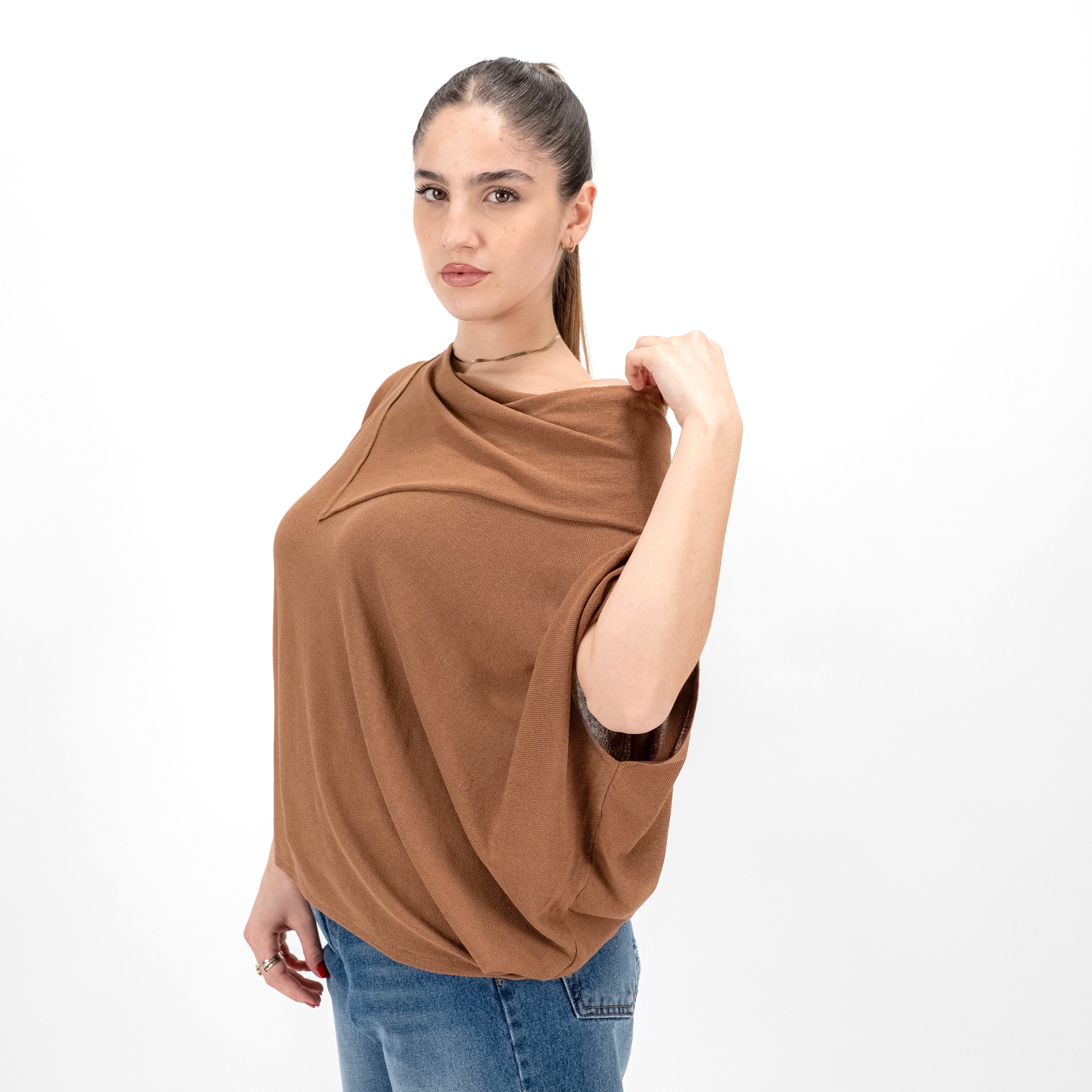KONTATTO 3M1551C  MAGLIA OVER COLLO SCIALLATO