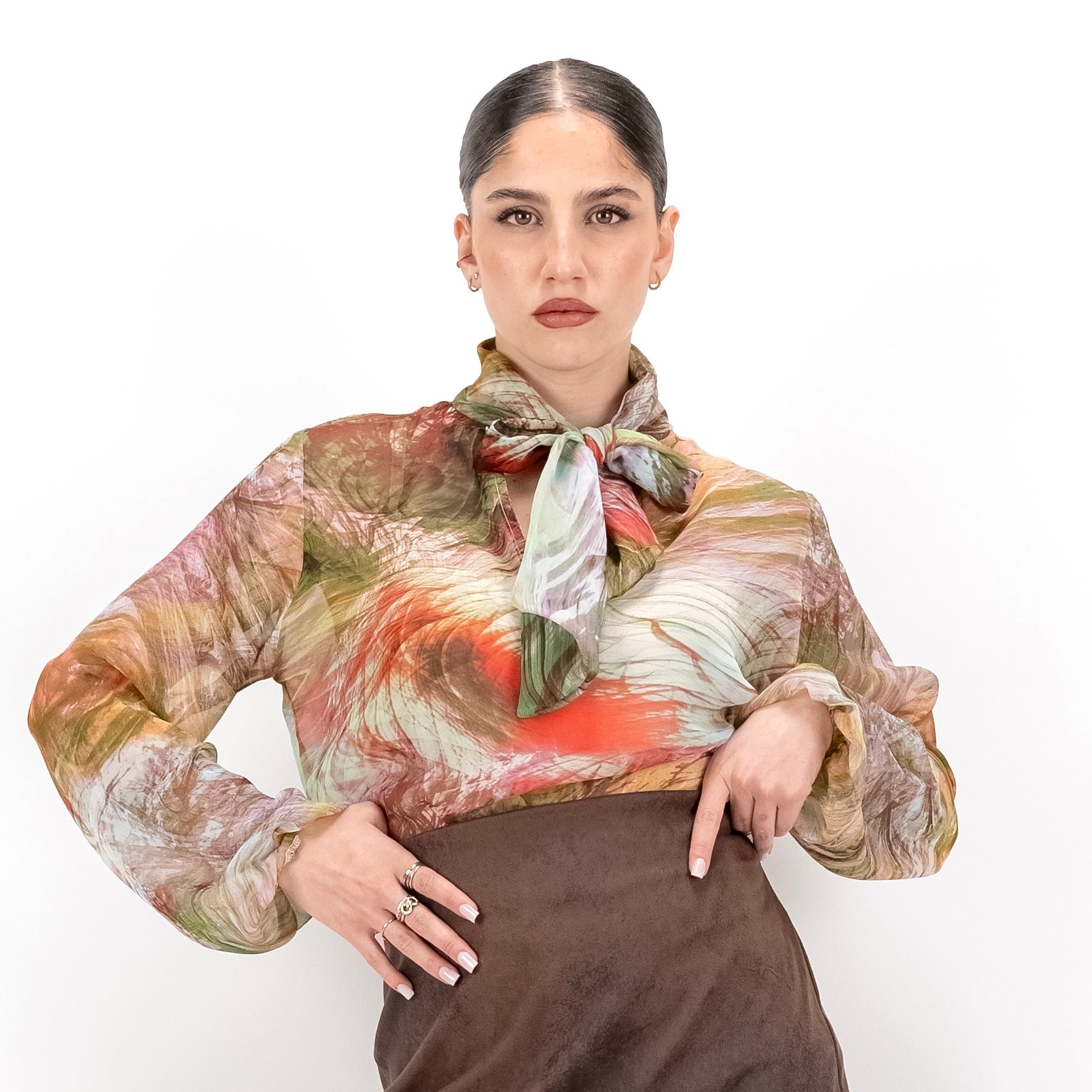 SARTORIA BLUSA FIOCCO MULTICOLOR