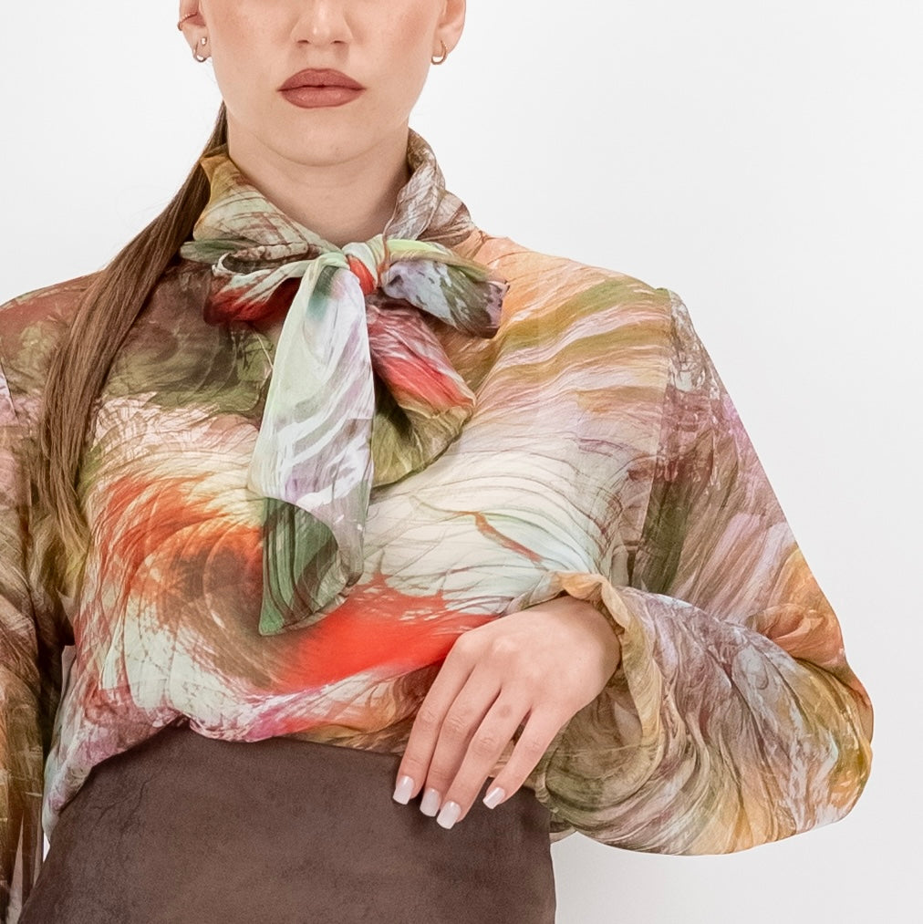 SARTORIA BLUSA FIOCCO MULTICOLOR