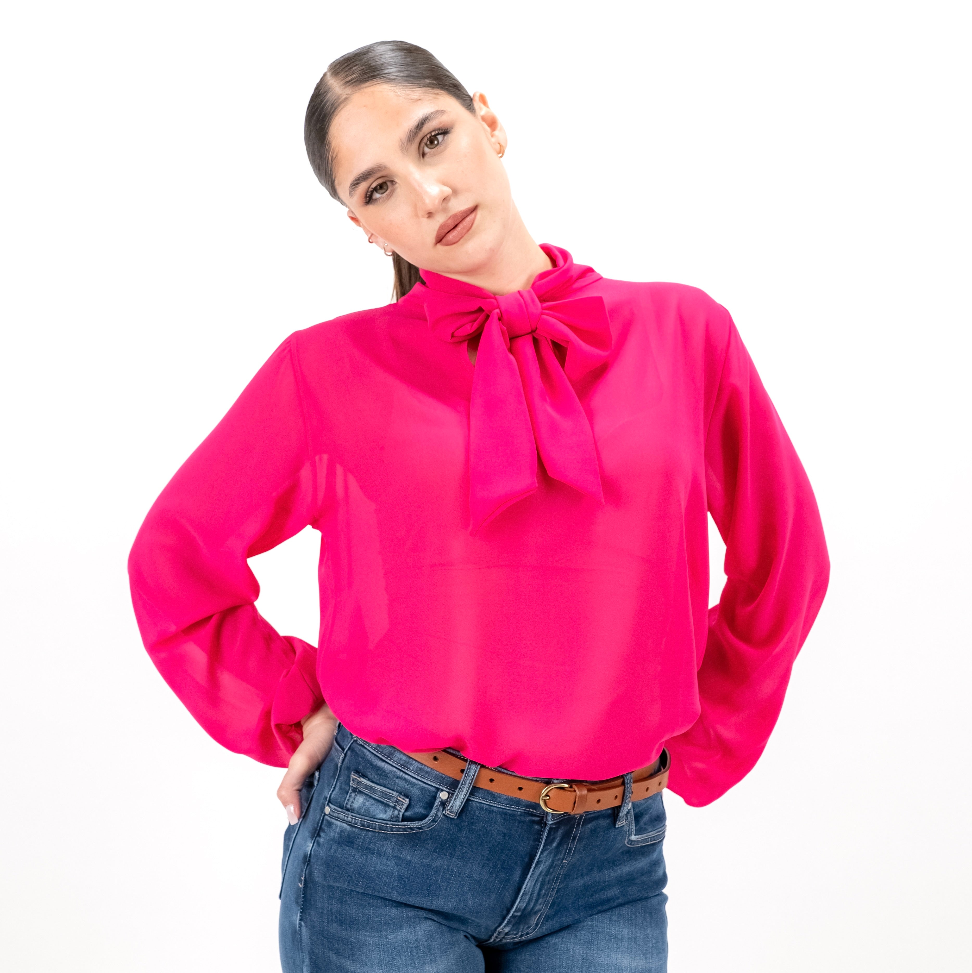 SARTORIA BLUSA FIOCCO FRAGOLA