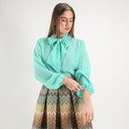 SARTORIA BLUSA FIOCCO MENTA