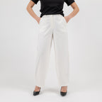 JETAIME PANTALONE BARREL WOOL OFF WHITE
