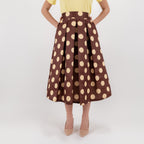 SARTORIA GONNA MIDI POIS