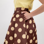 SARTORIA GONNA MIDI POIS