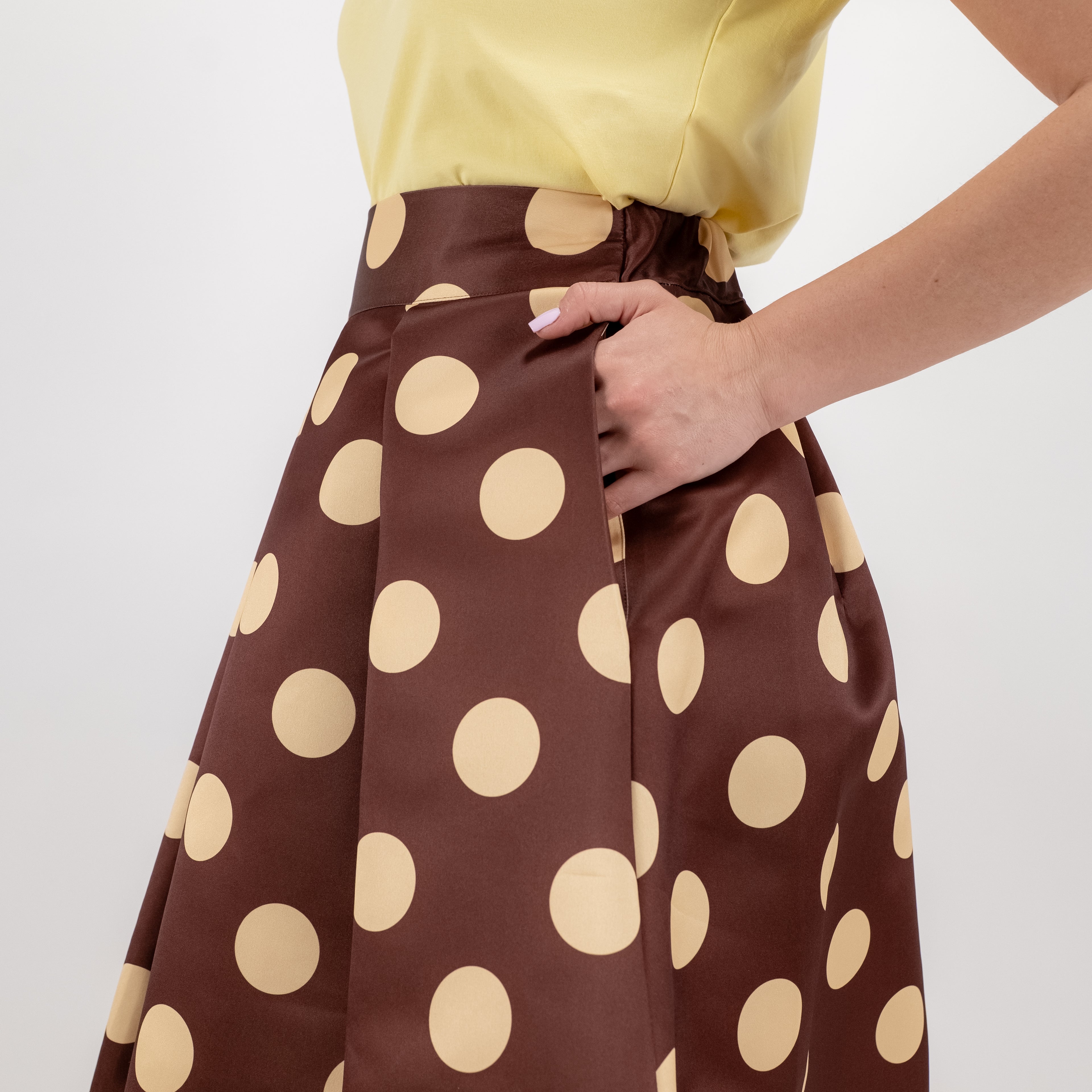 SARTORIA GONNA MIDI POIS