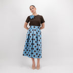 SARTORIA GONNA MIDI POIS