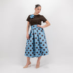 SARTORIA GONNA MIDI POIS