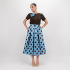 SARTORIA GONNA MIDI POIS