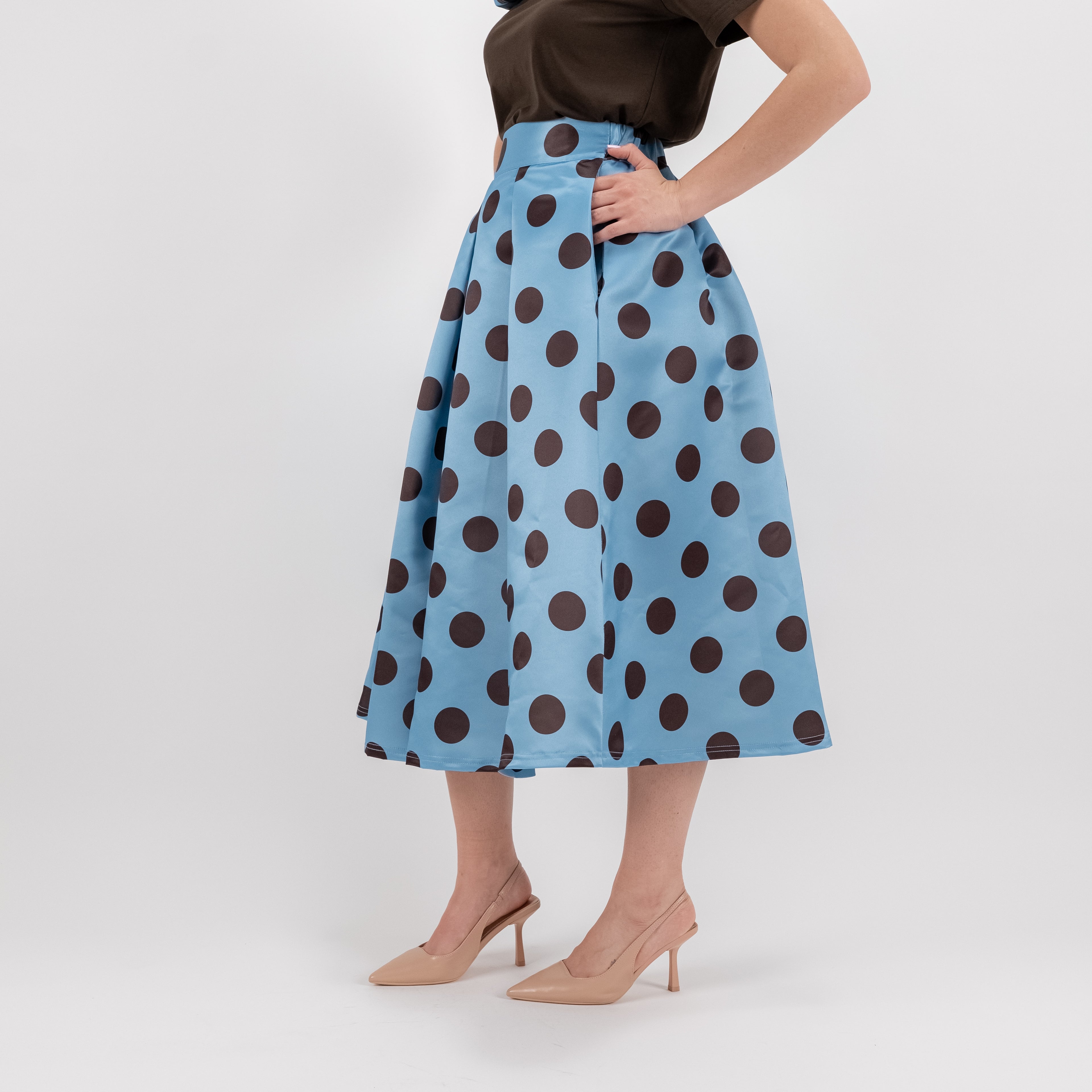 SARTORIA GONNA MIDI POIS