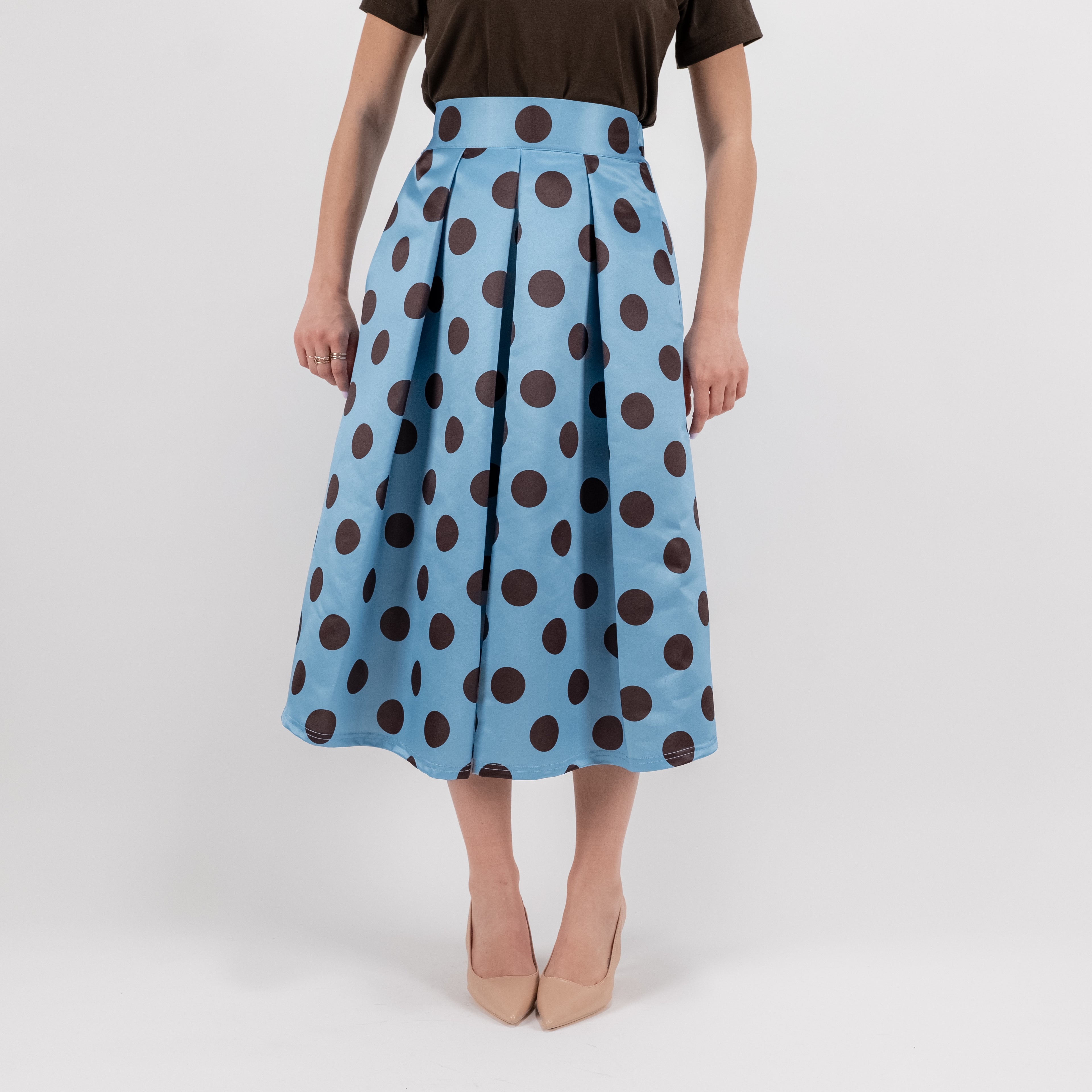 SARTORIA GONNA MIDI POIS