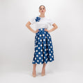 SARTORIA GONNA MIDI POIS