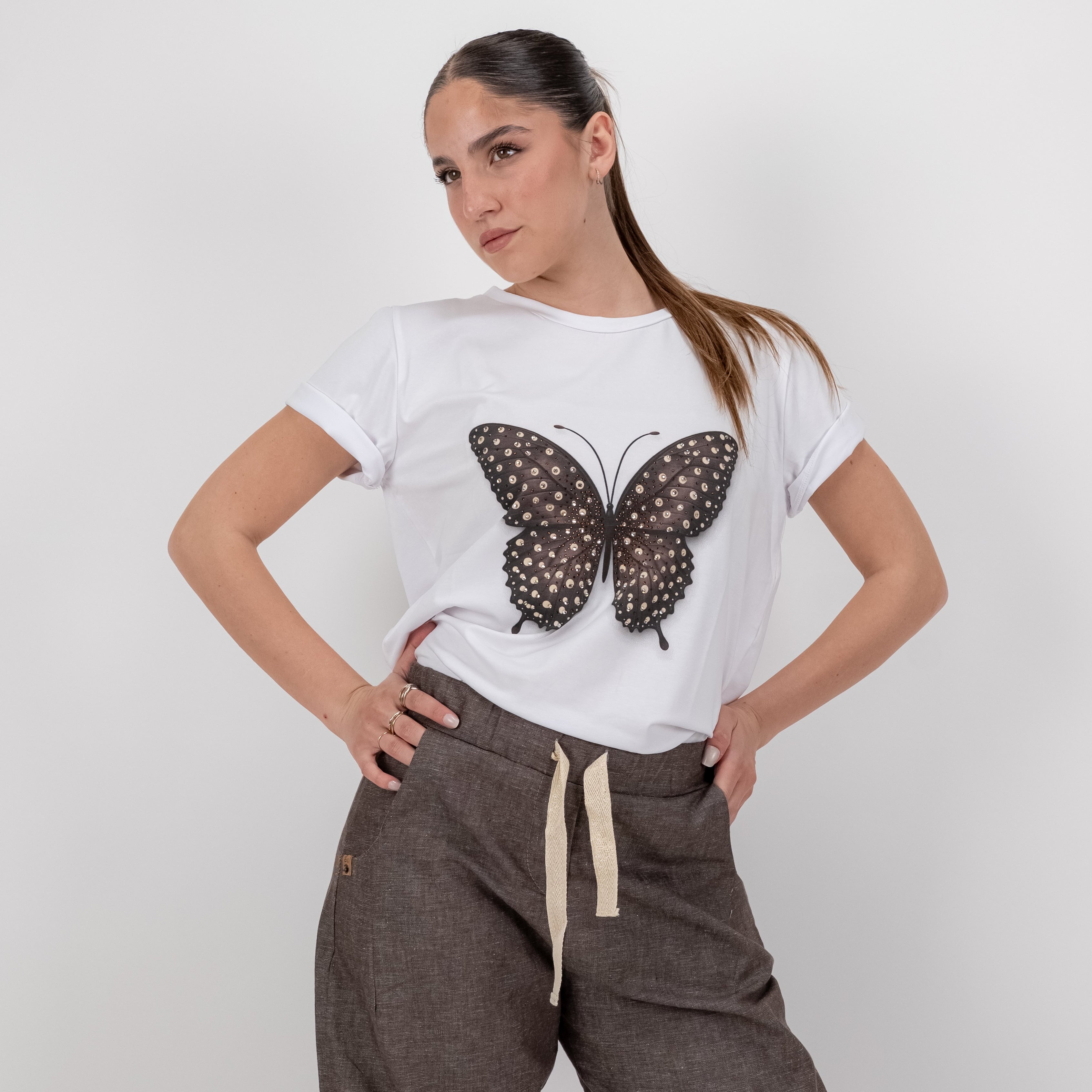 SOUTHLAB T-SHIRT BUTTERFLY MORO