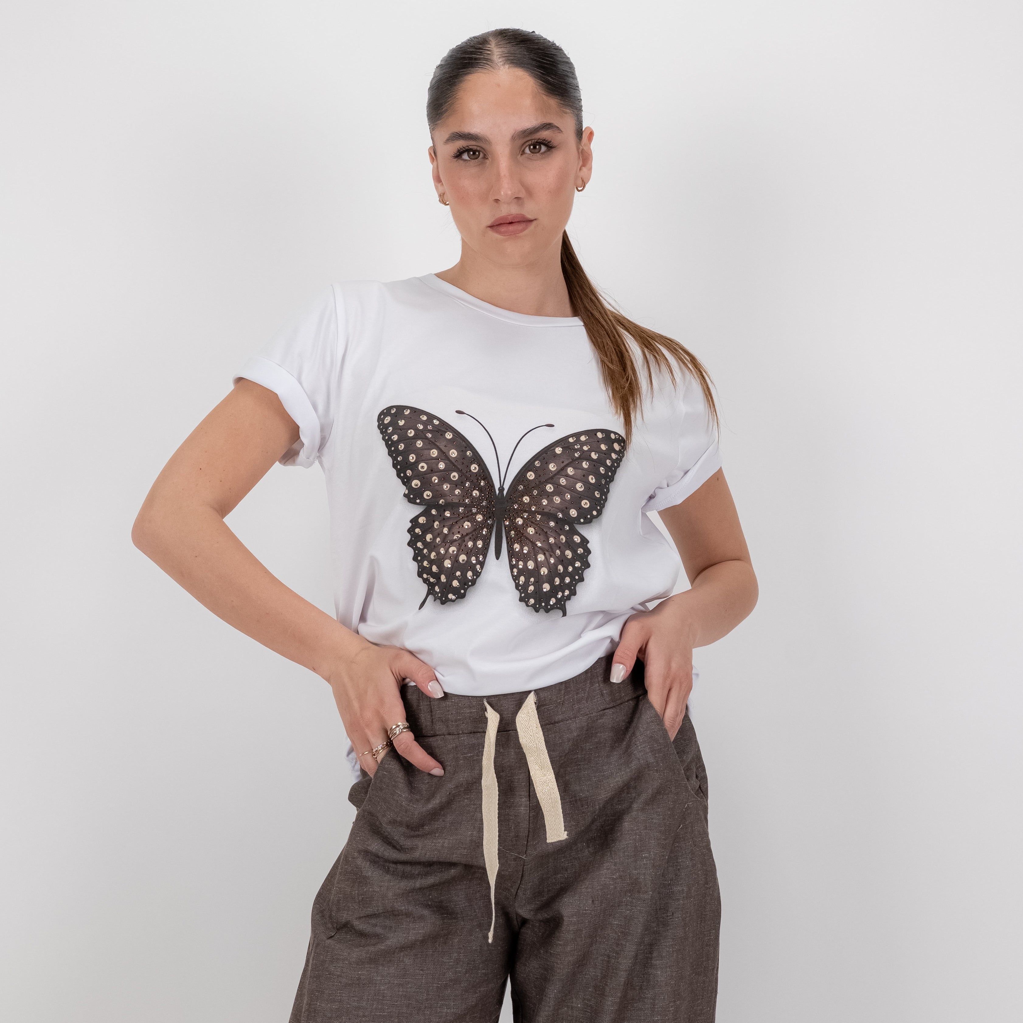 SOUTHLAB T-SHIRT BUTTERFLY MORO