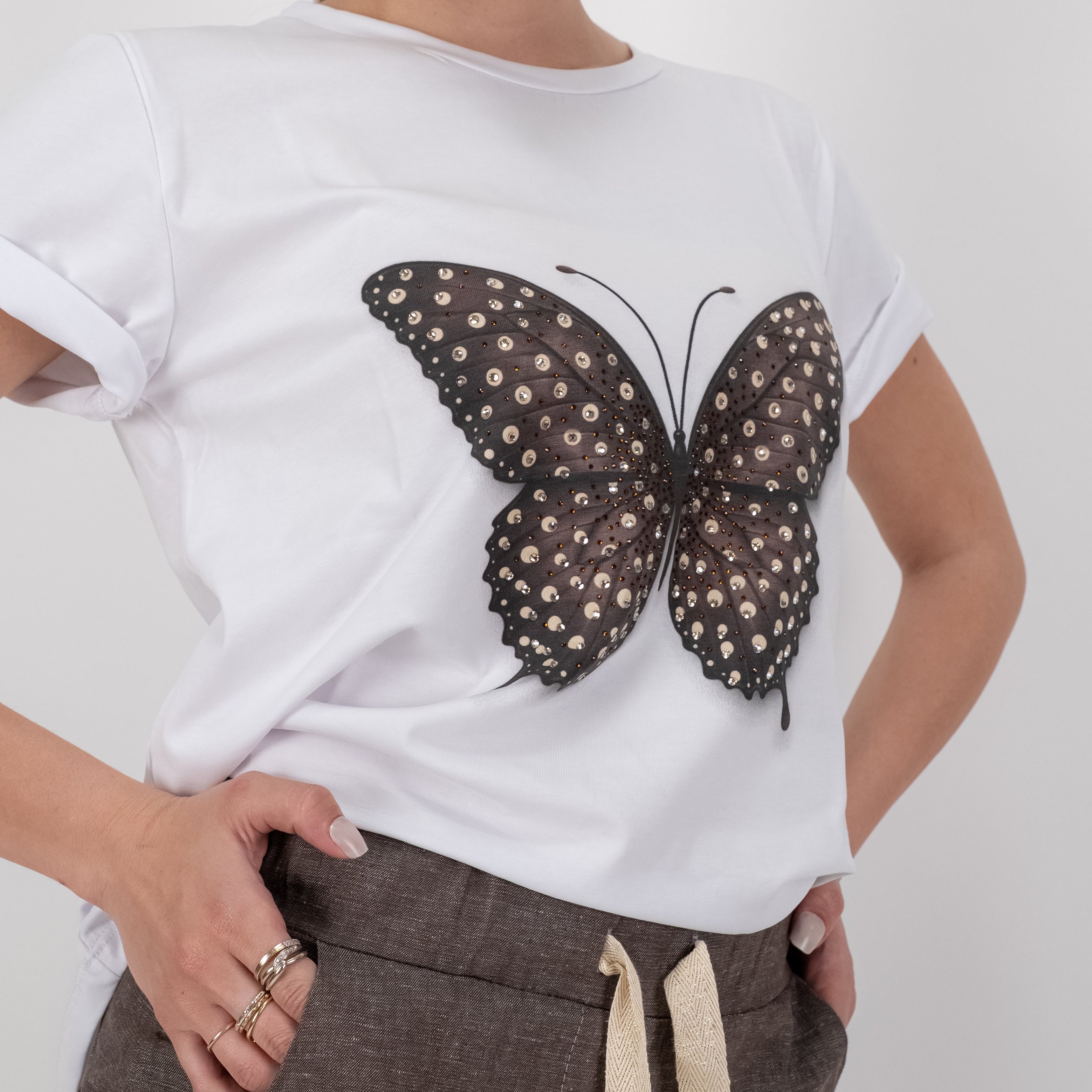 SOUTHLAB T-SHIRT BUTTERFLY MORO