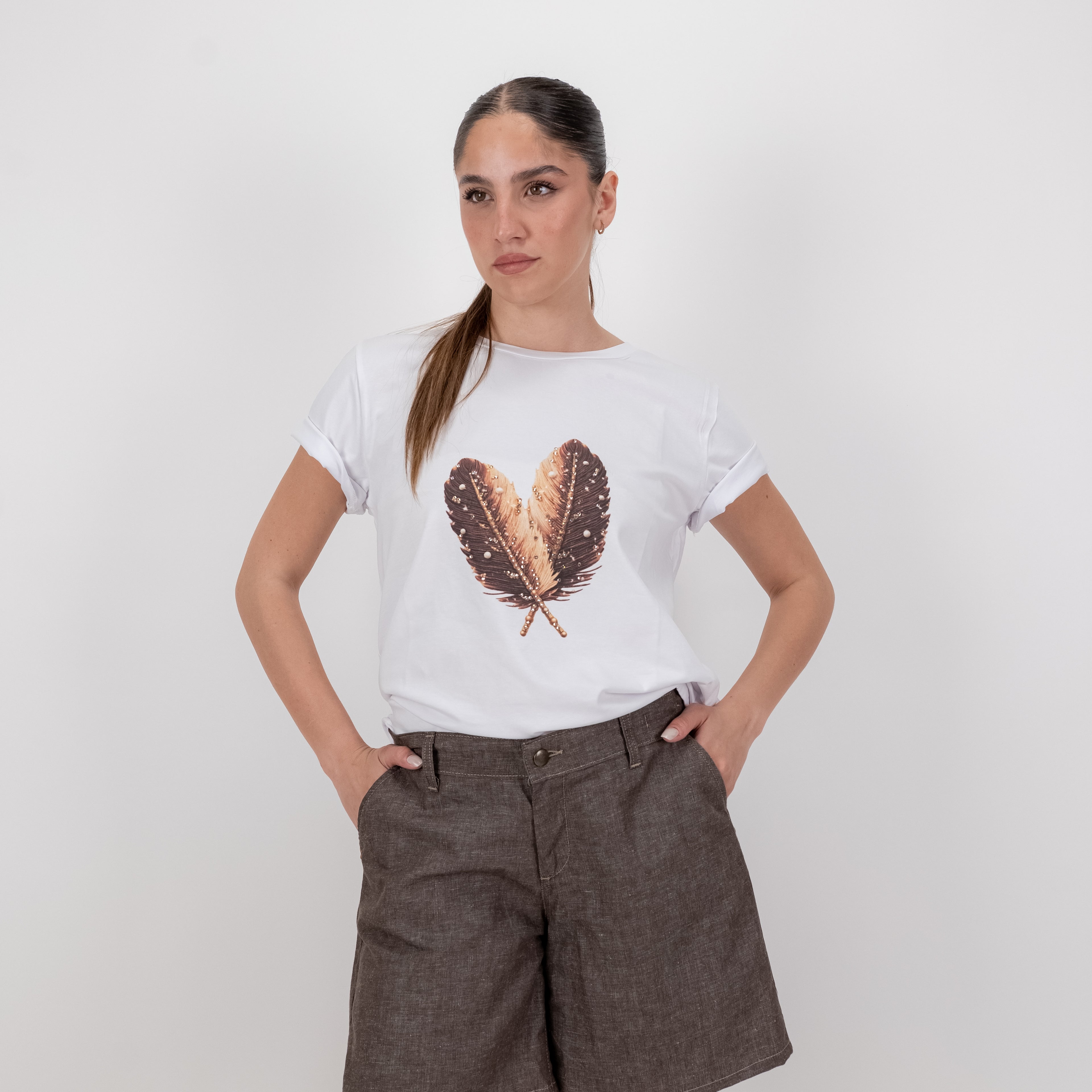 SOUTHLAB T-SHIRT PLUMS MORO
