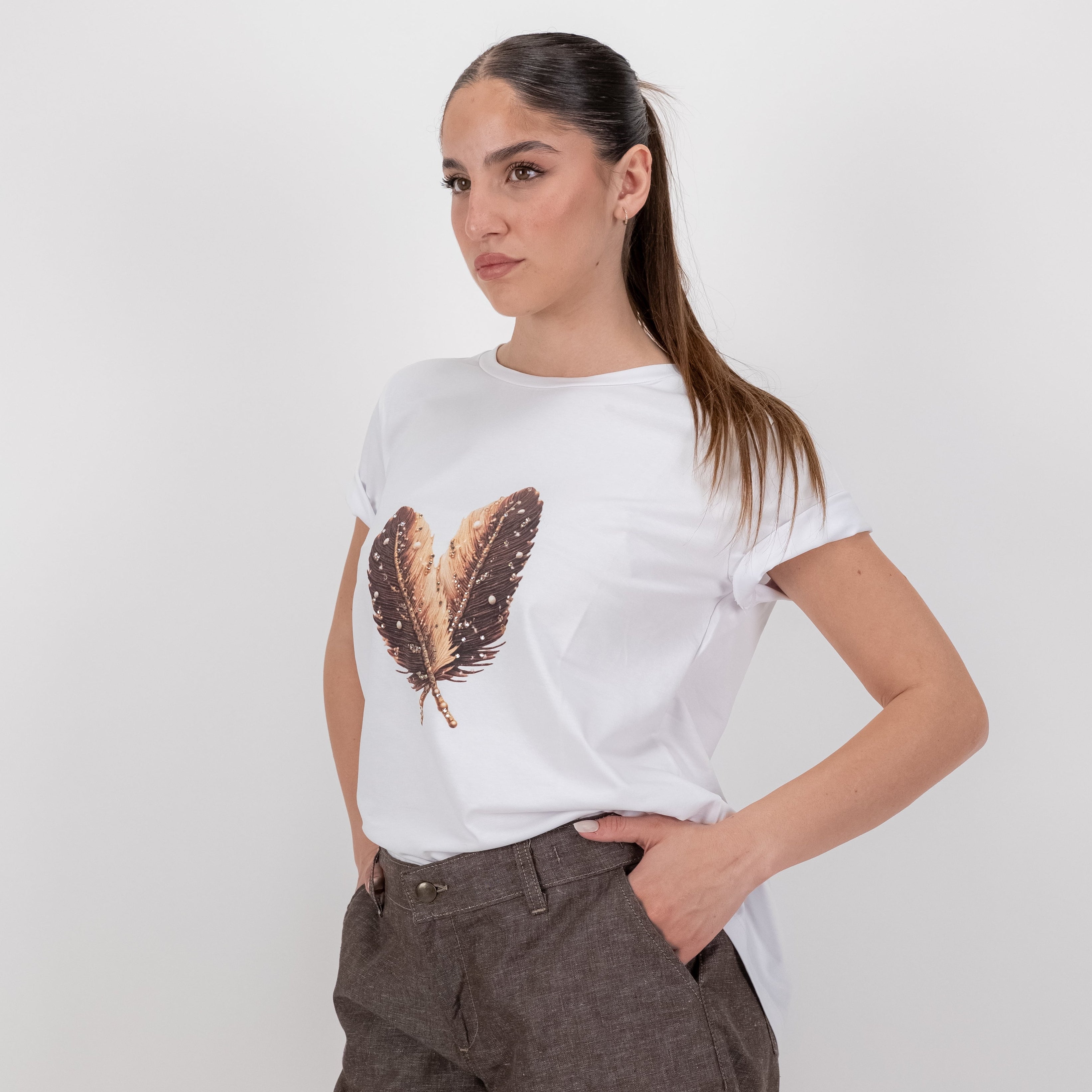 SOUTHLAB T-SHIRT PLUMS MORO