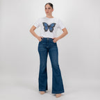 SOUTHLAB T-SHIRT BUTTERFLY BLU