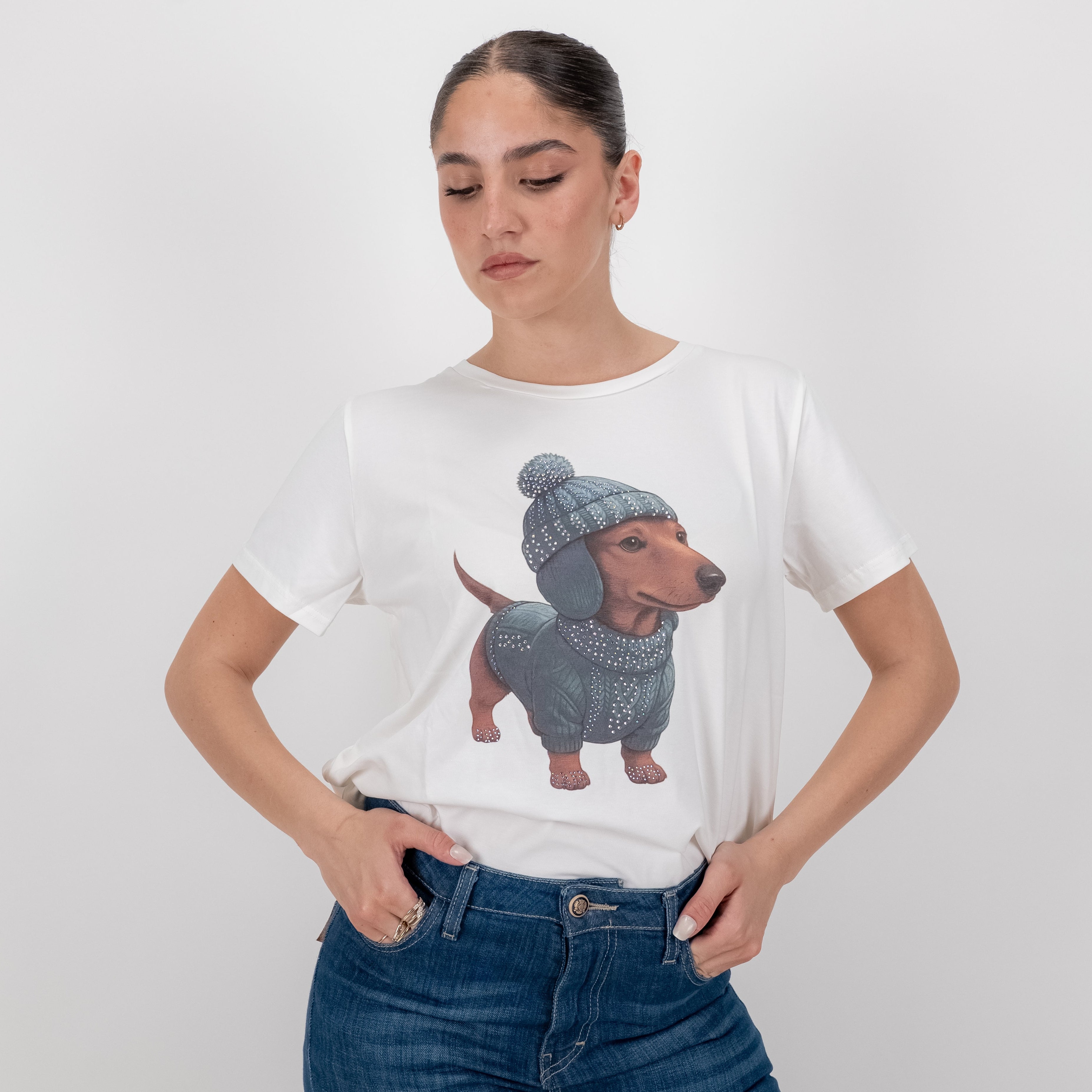 SOUTHLAB T-SHIRT HAT DOG JEANS