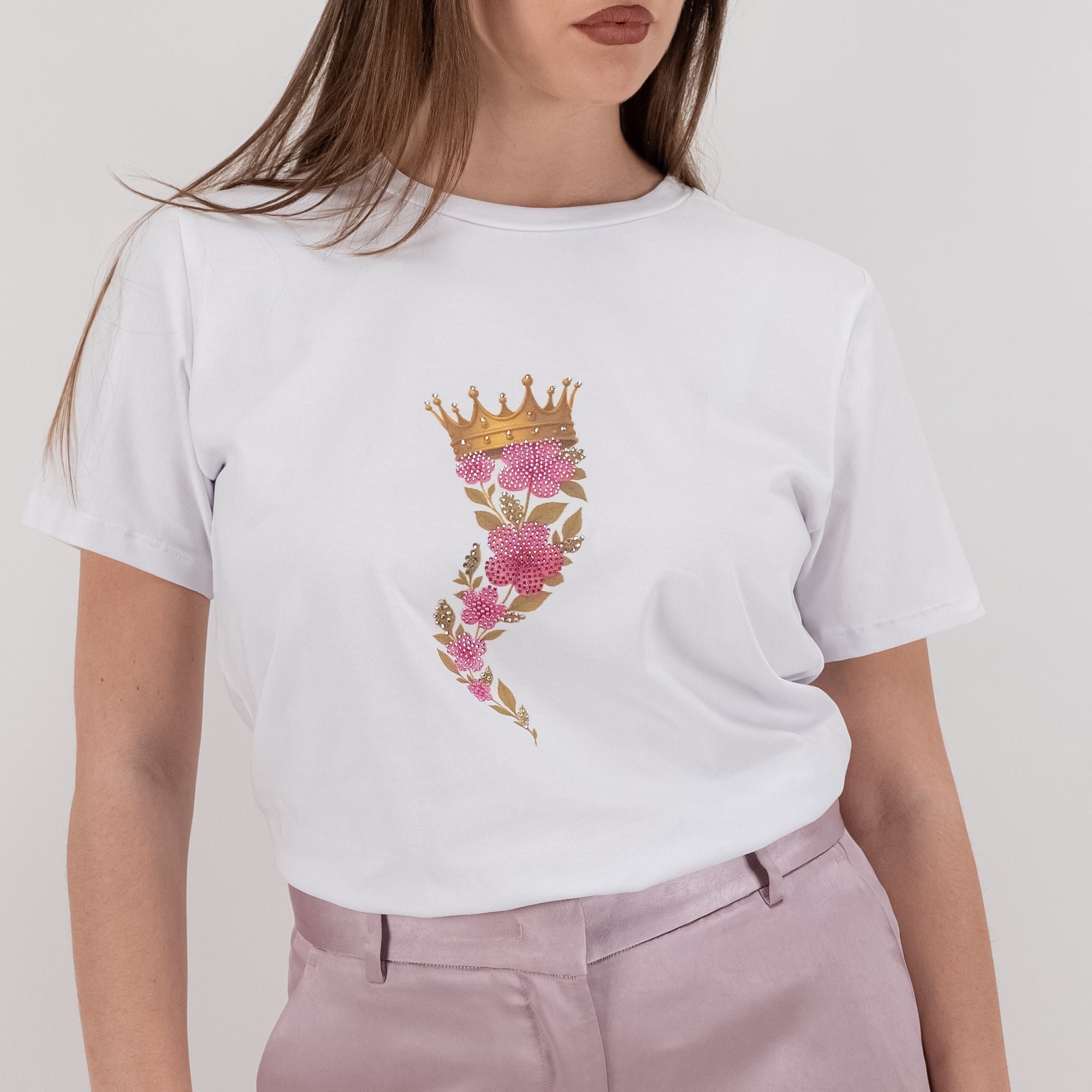 JETAIME T-SHIRT FLOWER HORN ROSA