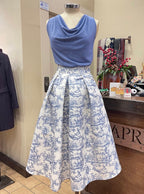 SARTORIA GONNA TOILE BLU