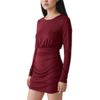 VICKYMOOD ABITO TUBE BORDEAUX