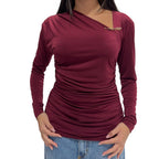 VICKYMOOD MAGLIA CUT JEWELS BORDEAUX