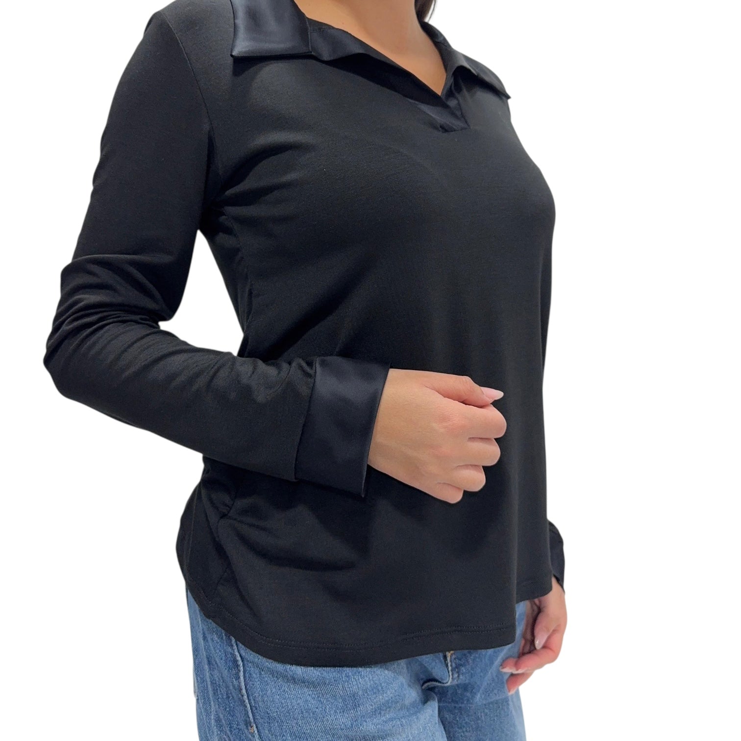 SOUTHLAB POLO RASO NERO