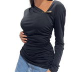 VICKYMOOD MAGLIA CUT JEWELS NERO