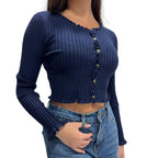 SOUTH LAB PULL CROP COSTINA BLU