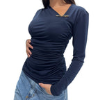 VICKYMOOD MAGLIA CUT JEWELS BLU