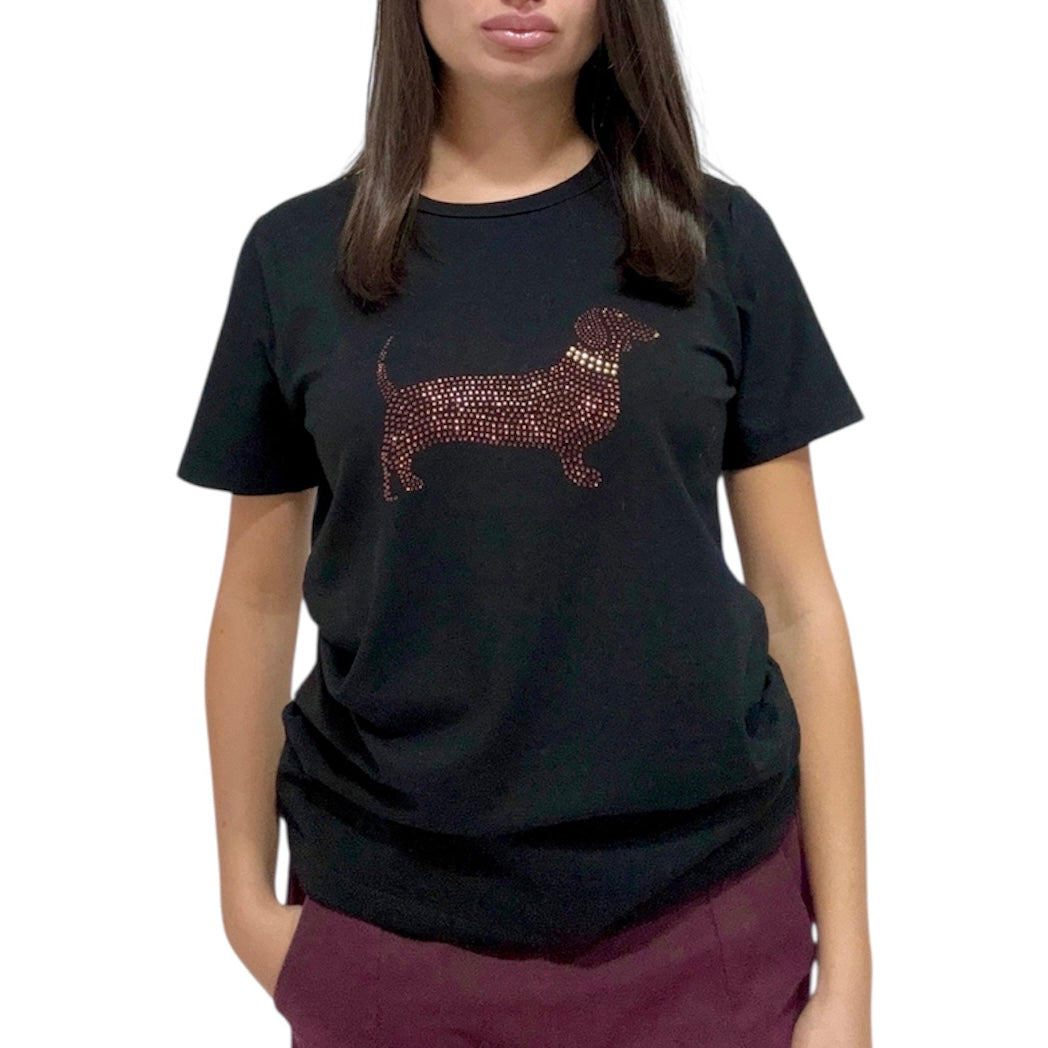 JETAIME T-SHIRT BASSOTTO STRASS